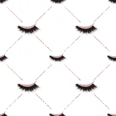 Door stickers Eyes Lashes with glitter effect sealmess vector pattern