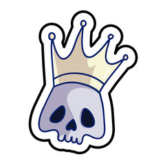 Fashion patch skull badge