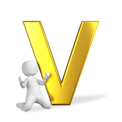 the letter V in capital