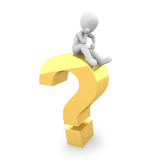 sitting on a question mar