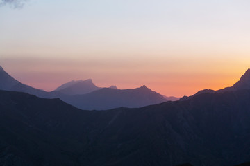 Fototapeta na wymiar Fann mountains