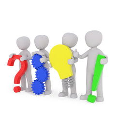 education question mark, exclamation point