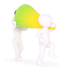 pupils with cone walking