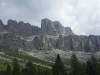 summit rock in the mountains of south tyrol italy europe in the clouds