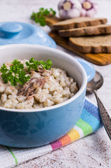 Traditional pearl barley porridge