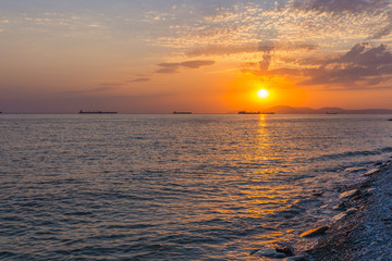 Beautiful sunrise on the Black Sea