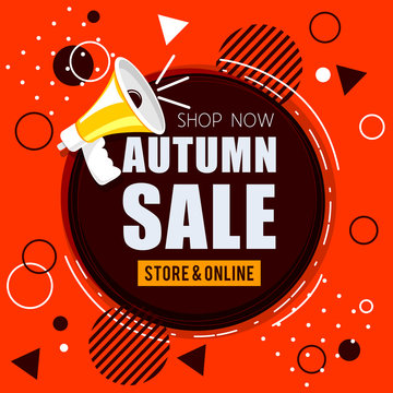 Autumn Sale. Discount banner
