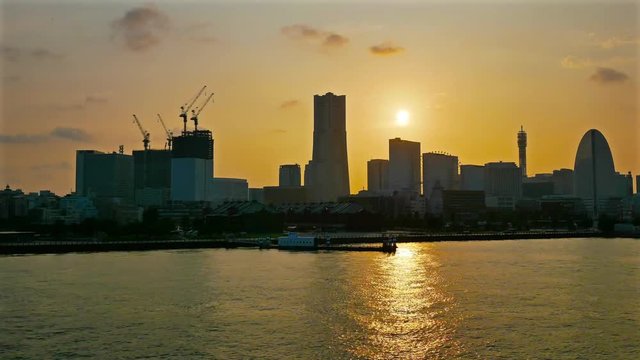 Timelapse view of Yokohama Japan