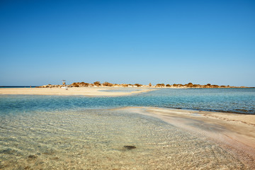 Obraz premium Elafonisi rose sand beach in Crete, Greece 