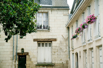 Fototapeta na wymiar French traditional buildings on a street