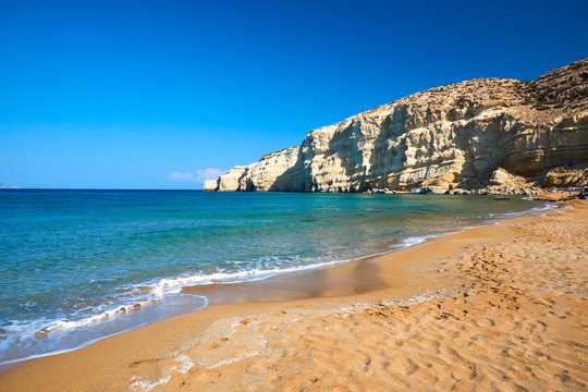 Fototapeta Matala Red Beach - Crete, Greece