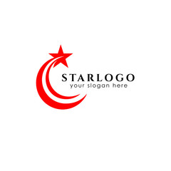 star logo design stock with swoosh