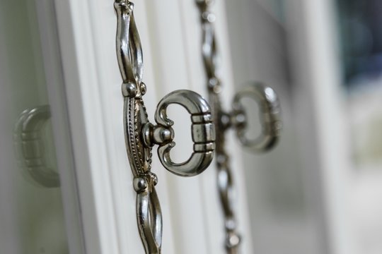 Knobs on a cabinet