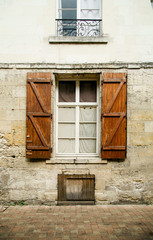Window of a french building at the old town
