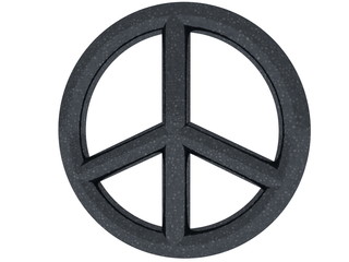 Peace symbol in metal color