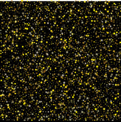 Gold Stars Confetti Cool Christmas Festive Vector Background. Bright Sparkles New Year Birthday Party Frame. Magic Ads Sale Banner Falling Down Gold Stars Pattern. Nice Premium Glitter Holiday Garland