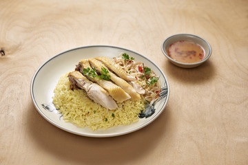 Hoi An chicken rice , Vietnam gourmet steamed chicken with rice