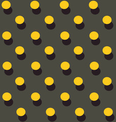seamless geometric dots pattern. yellow and black vector illustration