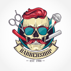 Color barbershop logo