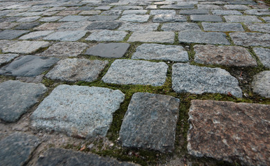 old stone paving road