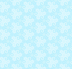 Mosaic from blue snowflakes in techno style. Seamless pattern.
