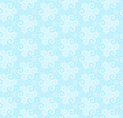 Mosaic from blue snowflakes in techno style. Seamless pattern.

