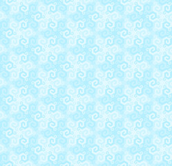 Mosaic from blue snowflakes in techno style. Seamless pattern.
