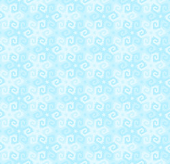 Mosaic from blue snowflakes in techno style. Seamless pattern.
