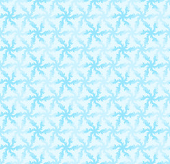 Mosaic from blue snowflakes in techno style. Seamless pattern.
