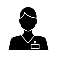 Receptionist glyph icon