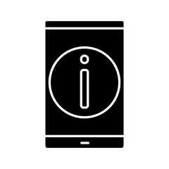 Smartphone information glyph icon