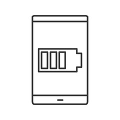 Smartphone battery linear icon