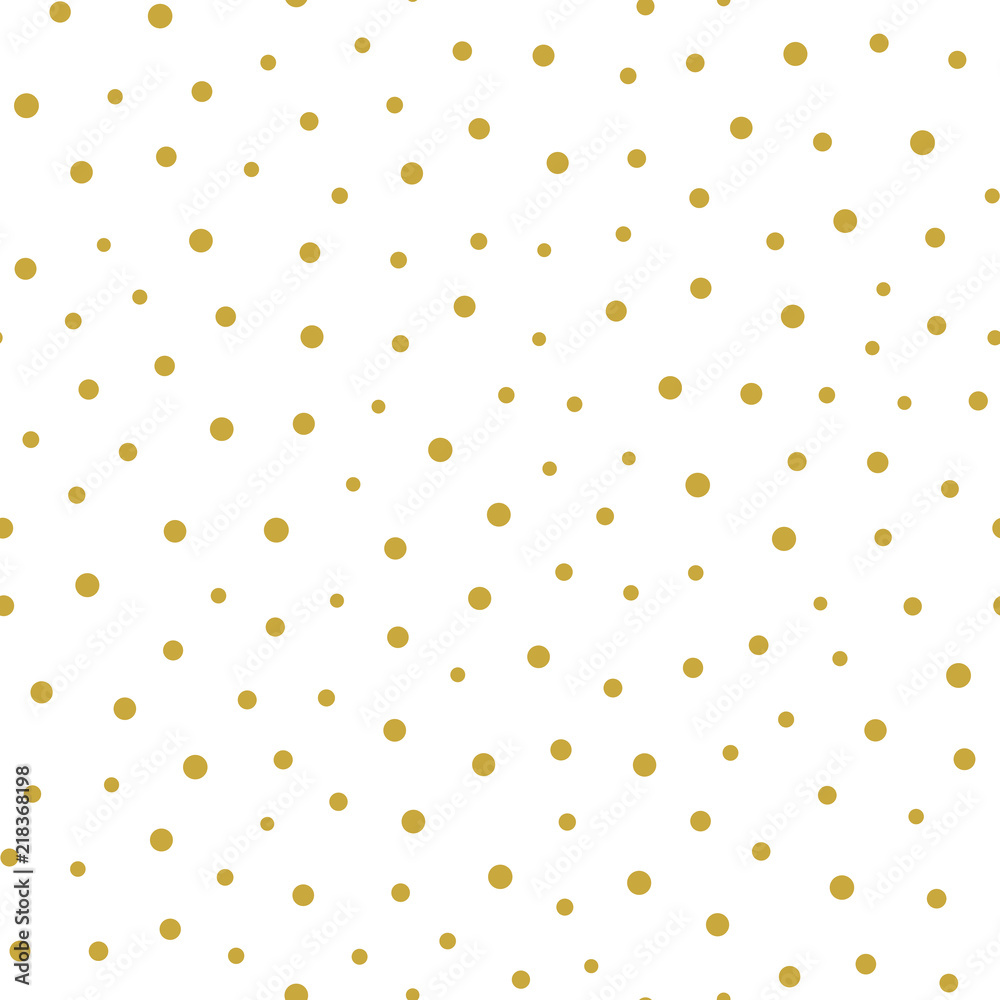 Poster Geometric pattern with gold dots. Vector seamless pattern