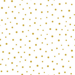 Geometric pattern with gold dots. Vector seamless pattern