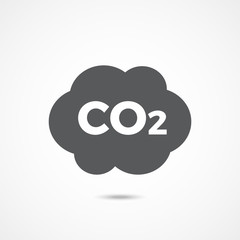 CO2 icon on white
