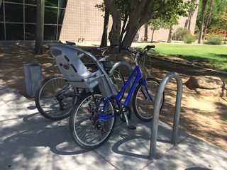 Fototapeta premium アメリカでも子供乗せ自転車！