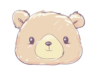 Hand Drawn Illustration of Teddy Bear vector