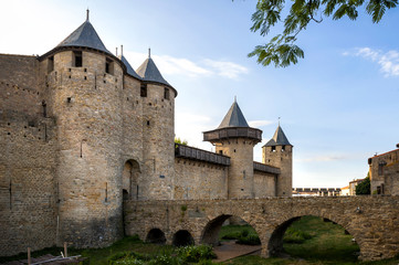 Fototapeta na wymiar Carcassonne - a fortified French town in the Aude department, Region of Languedoc-Roussillon, France, Unesco site