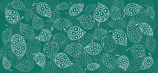 Seamless leaves background. Floral patterns vector illustration