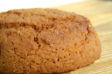 Oatmeal cookies close up selective focus