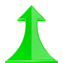 Fototapeta premium Green UP arrow