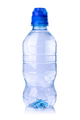 Naklejka premium close up of a plastic bottle on white background