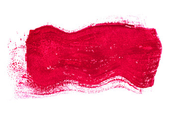 Roter gemalter Fleck in Wellenform