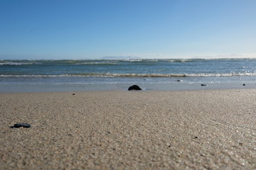 Beach on a winters day view