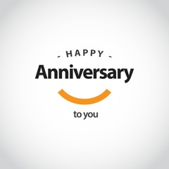 Happy Anniversary Vector Template Design Illustration