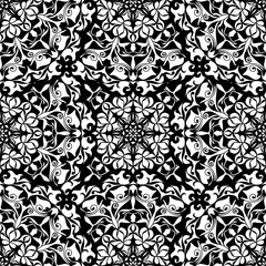 Seamless pattern. Black and white background