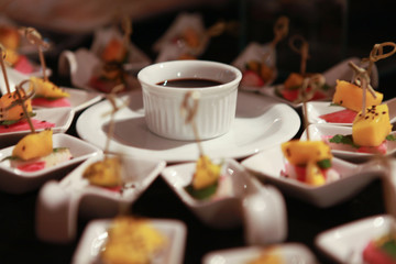 Snacks at a corporate cocktail party