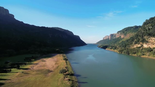 Drone skyview of Port Saint John's, South Africa, cars, shoot with Phantom 4 pro in Jun 2018 FULL HD 1080 aerial footages
