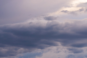 colorful dramatic sky with cloud at sunset