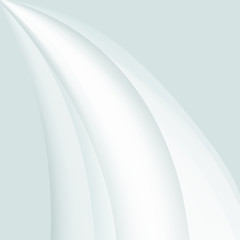 Light gray abstract background, diagonal composition. White transparent smooth art shapes. Vector creative template. Shiny futuristic concept. EPS10 illustration